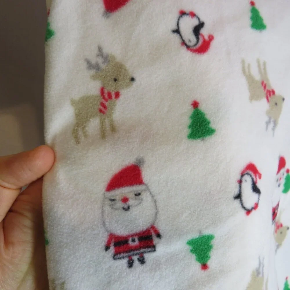 Baby Santa Christmas Footed Bodysuit Embroidered with Embroidered Bib